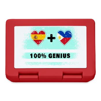 Spain and the Philippines flag 100% genius - Lunchbox - red - Front