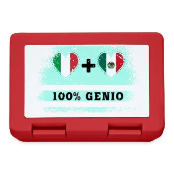 Italy and Mexico 100% genius flag - Lunchbox - red - Front