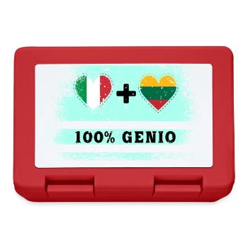 L’Italie et la Lituanie 100% drapeau de génie - Boîte à goûter - rouge - Devant