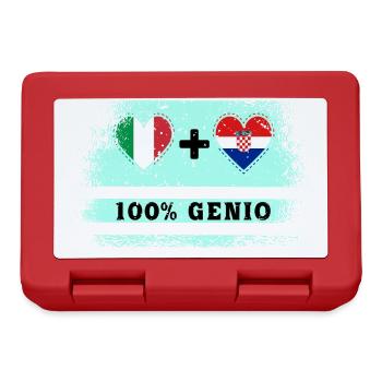 Italie et Croatie 100% drapeau de génie - Boîte à goûter - rouge - Devant
