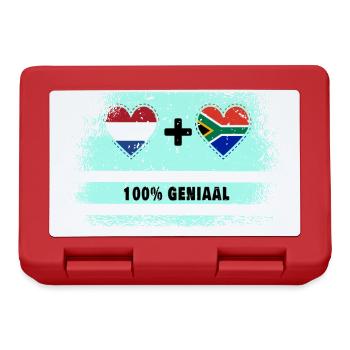 L’Afrique du Sud et les Pays-Bas 100% Genius flag - Boîte à goûter - rouge - Devant