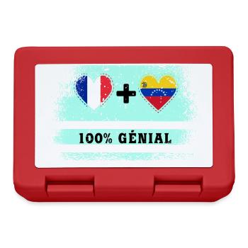 100% tolle Frankreich und Venezuela Flagge - Brotdose - Rot - Vorne