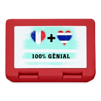 France et Thaïlande 100% génial - Boîte à goûter - rouge - Devant