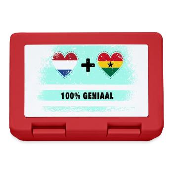 Ghana and the Netherlands 100% Genius flag - Lunchbox - red - Front