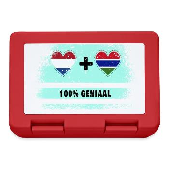 Gambie et Pays-Bas 100% Genius flag - Boîte à goûter - rouge - Devant