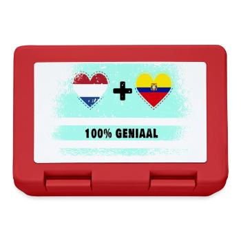 Drapeau 100% Genius de l’Equateur et des Pays-Bas - Boîte à goûter - rouge - Devant