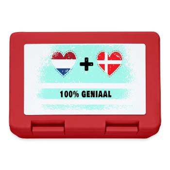 Danemark et Pays-Bas 100% Genius flag - Boîte à goûter - rouge - Devant