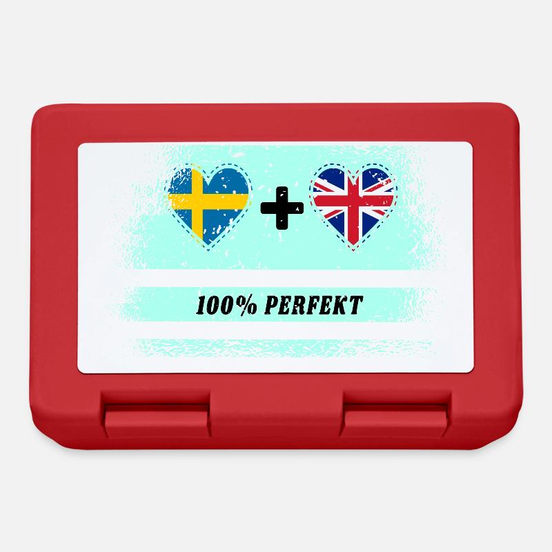 UK & Schweden 100% perfekt - Brotdose - Rot