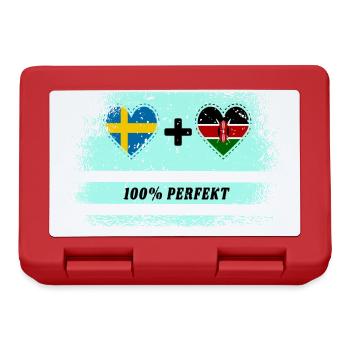 Kenya and Sweden 100% Perfect / Gift - Lunchbox - red - Front