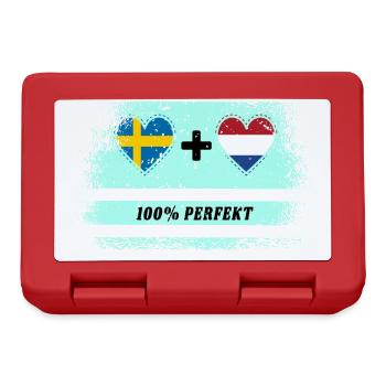 Pays-Bas et Suède 100% Parfait / Cadeau - Boîte à goûter - rouge - Devant