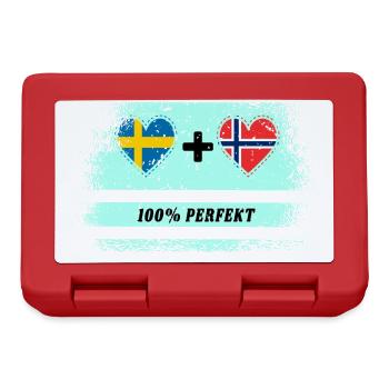 Norway and Sweden 100% Perfect / Gift - Lunchbox - red - Front