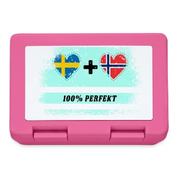Norvège et Suède 100% Parfait / Cadeau - Boîte à goûter - rose - Devant