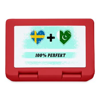 Pakistan et Suède 100% Parfait / Cadeau - Boîte à goûter - rouge - Devant