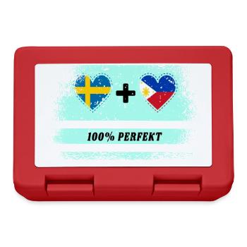 Philippinen und Schweden 100% perfekt/Geschenk - Brotdose - Rot - Vorne