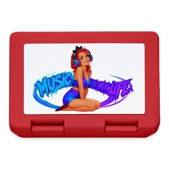 Music_is_My_Life - Boîte à goûter - rouge - Devant