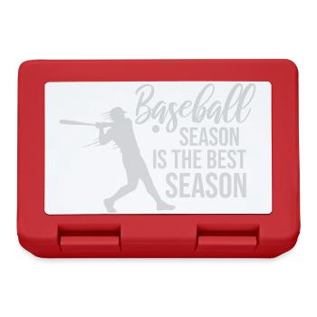 La saison de baseball est la meilleure saison des sports de fans - Boîte à goûter - rouge - Devant
