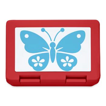 Schmetterling blue - Brotdose - Rot - Vorne