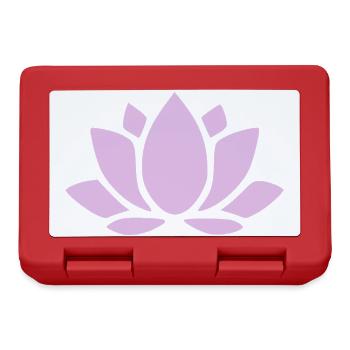 Lotusblume Lotusblüte violett Blume Blüte Yoga - Brotdose - Rot - Vorne