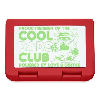 Club des papas cool - Cadeau de fête des pères papa papa - Boîte à goûter - rouge - Devant