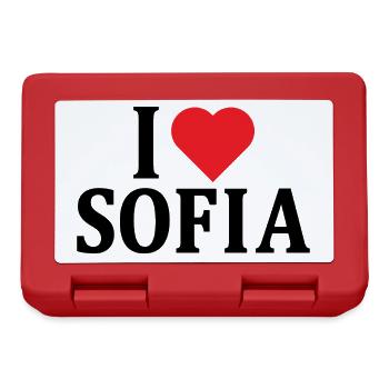 t-shirt I love Sofia t-shirt gift idea - Lunchbox - red - Front