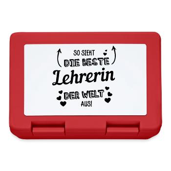 So sieht die beste Lehrerin der Welt aus - Brotdose - Rot - Vorne
