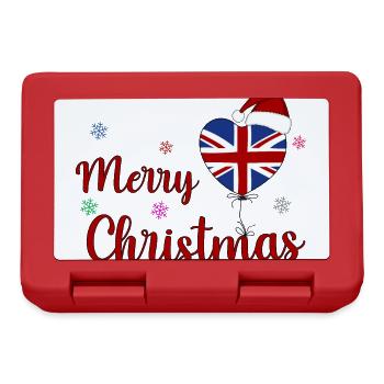 Joyeux Noël Angleterre - Boîte à goûter - rouge - Devant