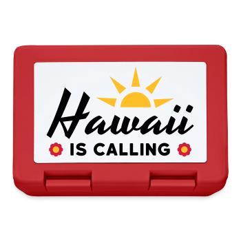 Hawaii is calling (sun, sun rays, flowers) - Lunchbox - red - Front