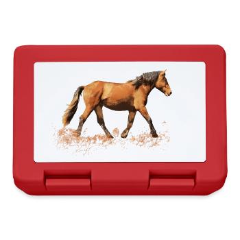Reiten Pferd Pferde Pferdenarr Pferdenärrin Reiter - Brotdose - Rot - Vorne