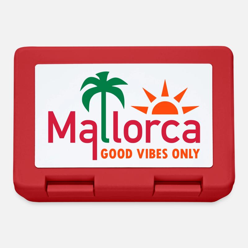 Mallorca, good vibes only (palm tree, sun) - Lunchbox - red