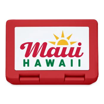 Maui, Hawaii (Sonne, Sonnenstrahlen) - Brotdose - Rot - Vorne