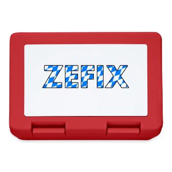 ZEFIX Bayernstyle / Bayrischer Lifestyle - Brotdose - Rot - Vorne