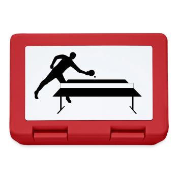Joueur à table de ping-pong - Boîte à goûter - rouge - Devant
