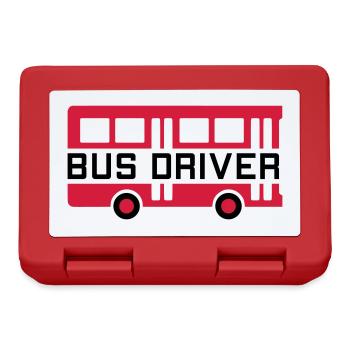 Bus driver (two bus halves) - Lunchbox - red - Front