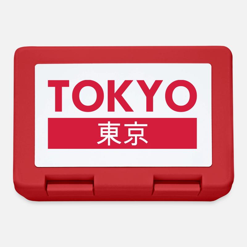 Tokyo and Tokyo in Japanese script - Lunchbox - red