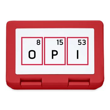 Sauerstoff, Phosphor, Iod - Brotdose - Rot - Vorne