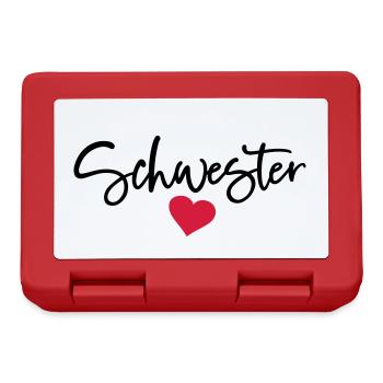 Beste Schwester Schwestern Schwesterherz Freundin - Brotdose - Rot - Vorne
