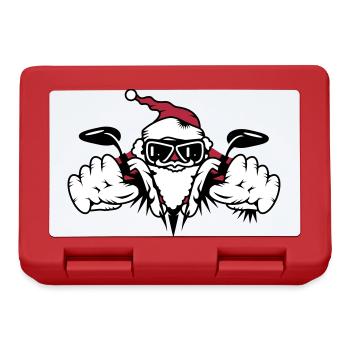 Père Noël sur moto - Boîte à goûter - rouge - Devant