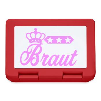 Junggesellinnenabschied - Team Braut JGA Frauen - Brotdose - Rot - Vorne