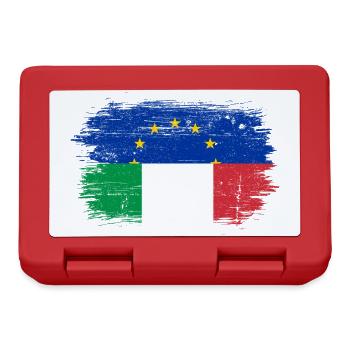 UE Italie Pinceau Drapeau Fusion - Boîte à goûter - rouge - Devant