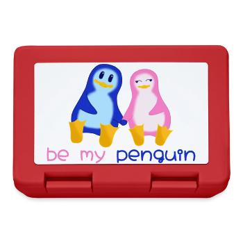 Sois mon pingouin - Boîte à goûter - rouge - Devant