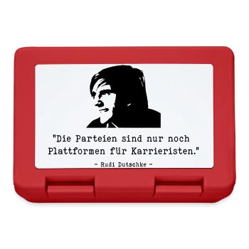Dutschke Parteien - Brotdose - Rot - Vorne