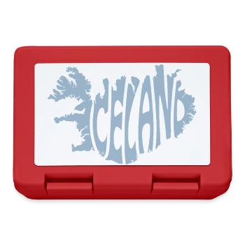 Conception typographique islandaise - Boîte à goûter - rouge - Devant