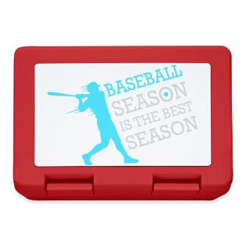La saison de baseball est la meilleure saison des sports de fans - Boîte à goûter - rouge - Devant