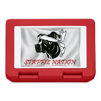 Staffie Nation - 059 - Lunchbox - red - Front