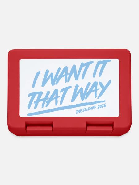 I Want It That Way - Backstreet - Düsseldorf 2026 - Brotdose - Rot