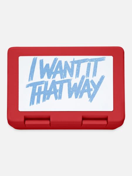 I Want It That Way - Backstreet (Glitzer) - Brotdose - Rot