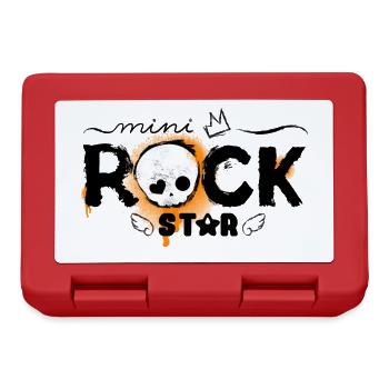Petite rock star au crâne mignon-cool - Boîte à goûter - rouge - Devant
