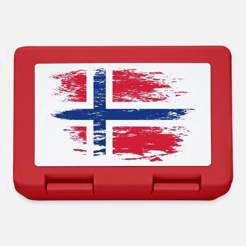 Norway flag used - Lunchbox - red