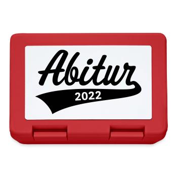 Abitur 2022 (Abiturient / Abi / Hochschulreife) - Brotdose - Rot - Vorne