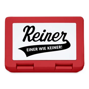 Reiner – Einer Wie Keiner! (Vorname / Name) - Brotdose - Rot - Vorne